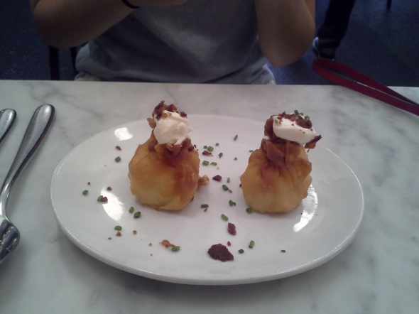 Mini knish with veal bacon!
